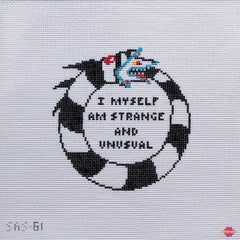 Saturnalia Stitching Sandworm from Beetlejuice Needlepoint Canvas