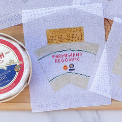 Stitch Style Alli Eagan Designs 3D Wedge of Parmesan Needlepoint Canvas