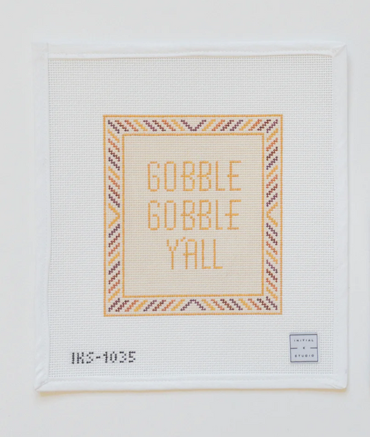 Initial K Studio Gobble Gobble Y'all Needlepoint Canvas