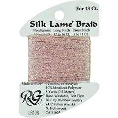 Rainbow Gallery Silk Lame Braid 13 - 108 Soft Pink