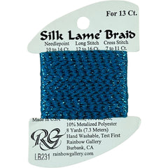 Rainbow Gallery Silk Lame Braid 13 - 231 Blue Jewel