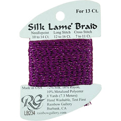 Rainbow Gallery Silk Lame Braid 13 - 234 Striking Purple
