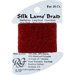 Rainbow Gallery Silk Lame Braid 18 - 199 Picante