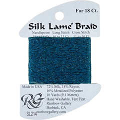Rainbow Gallery Silk Lame Braid 18 - 214 Lake Blue