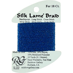 Rainbow Gallery Silk Lame Braid 18 - 222 Brilliant Blue