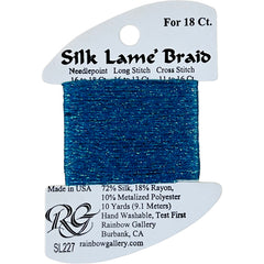 Rainbow Gallery Silk Lame Braid 18 - 227 Aruba Blue