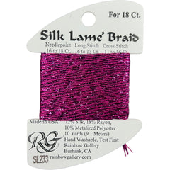 Rainbow Gallery Silk Lame Braid 18 - 233 Festival Fuchsia