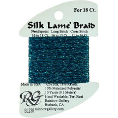 Rainbow Gallery Silk Lame Braid 18 - 238 Teal Zeal