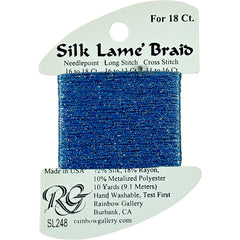Rainbow Gallery Silk Lame Braid 18 - 248 Blue Promise