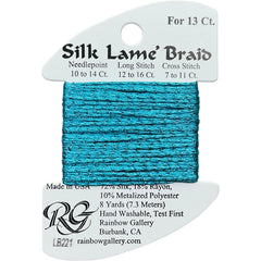 Rainbow Gallery Silk Lame Braid 13 - 221 Capri Breeze