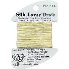 Rainbow Gallery Silk Lame Braid 18 - 046 Lemon Mist