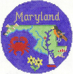 Silver Needle Maryland Ornament Needlepoint Canvas