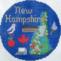 Silver Needle New Hampshire Ornament Needlepoint Canvas