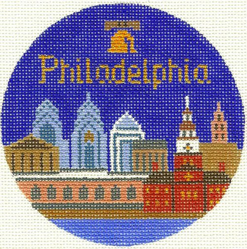 Silver Needle Philadelphia Ornament Needlepoint Canvas