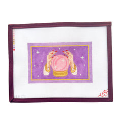 Spellbound Stitchery Crystal Ball and Hands Needlepoint Canvas