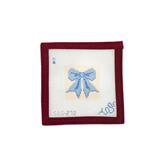 Spellbound Stitchery Mini Bow in Blue Needlepoint Canvas