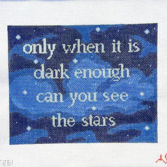 Spellbound Stitchery Only When It Is Dark Enough Needlepoint Canvas