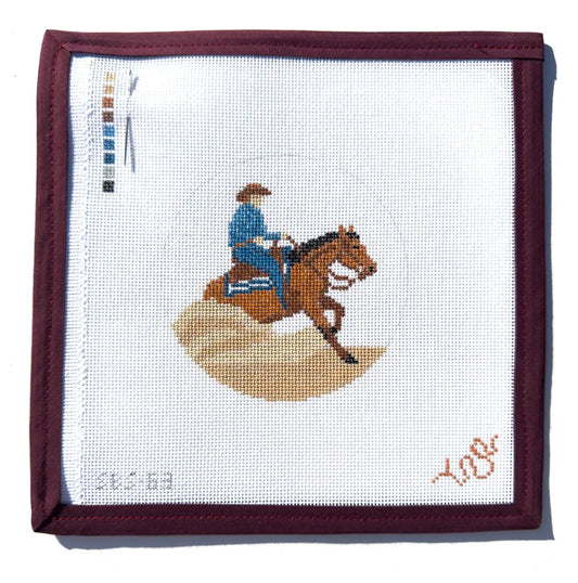 Spellbound Stitchery Reining Needlepoint Canvas