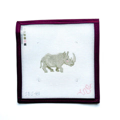Spellbound Stitchery Rhino Needlepoint Canvas