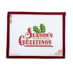 Spellbound Stitchery Seasons Greetings Needlepoint Canvas