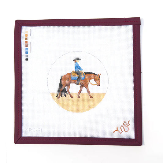 Spellbound Stitchery Western Pleasure Needlepoint Canvas
