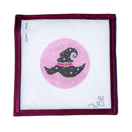 Spellbound Stitchery Celestial Witch Hat Needlepoint Canvas