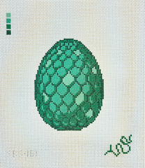 Spellbound Stitchery Jade Dragon Egg Needlepoint Canvas
