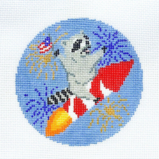 Spellbound Stitchery Rocket Raccoon Needlepoint Canvas