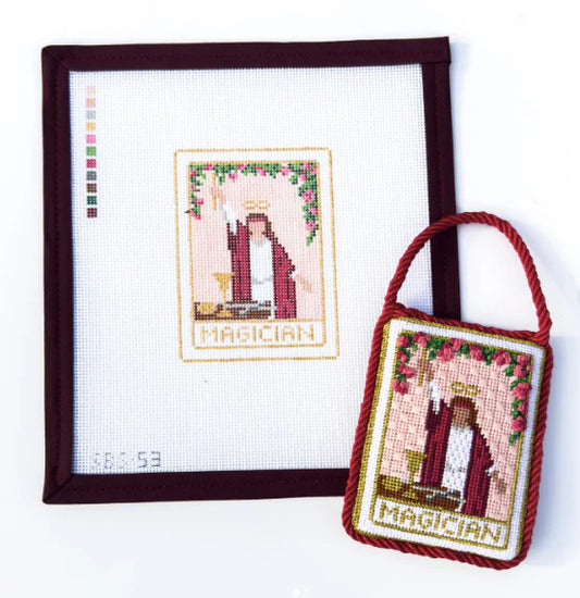 Spellbound Stitchery Magician Tarot Card Needlepoint Canvas