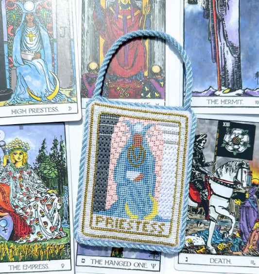 Spellbound Stitchery Priestess Tarot Card Needlepoint Canvas