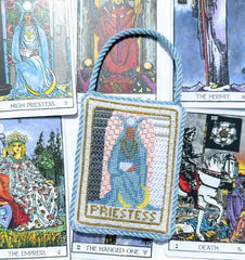 Spellbound Stitchery Priestess Tarot Card Needlepoint Canvas