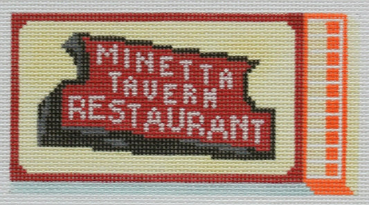 Spruce St Studio Minetta Tavern Matchbook Needlepoint Canvas