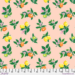 Stacy Peterson La Dolce Vita Fresh Squeezed Cotton Fabric - Peach