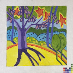 Stars in the Trees Needlepoint Canvas