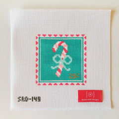 Stitch Rock Designs Candy Cane Stamp Needlepoint Canvas