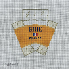 Stitch Style Alli Eagan Designs 3D Wedge of Brie Cheese Needlepoint Canvas