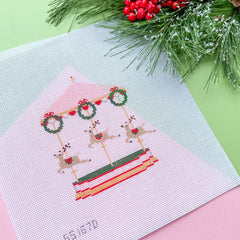 Stitch Style Needlepoint Carousel Series: Reindeer Needlepoint Canvas