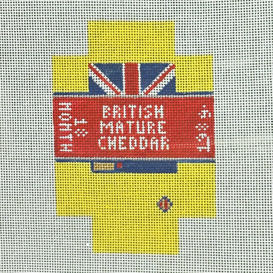 Stitch Style Alli Eagan Designs 3D Wedge of English Cheddar Cheese Needlepoint Canvas