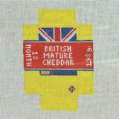 Stitch Style Alli Eagan Designs 3D Wedge of English Cheddar Cheese Needlepoint Canvas