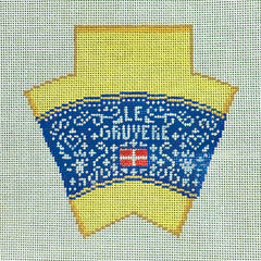 Stitch Style Alli Eagan Designs 3D Wedge of Gruyere Cheese Needlepoint Canvas