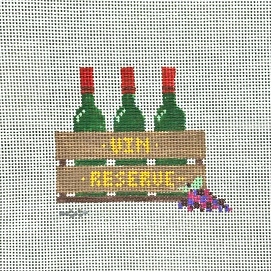 Stitch Style Alli Eagan Designs Wine Crate Needlepoint Canvas