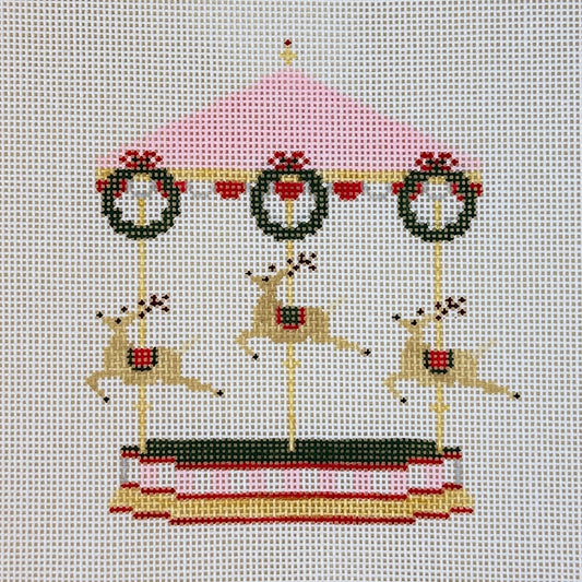 Stitch Style Needlepoint Carousel Series: Reindeer Needlepoint Canvas
