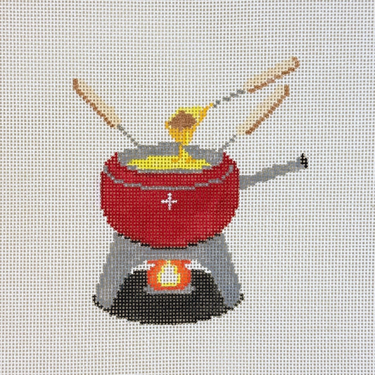 Stitch Style Alli Eagan Designs Swiss Fondue Needlepoint Canvas