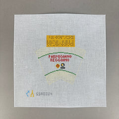 Stitch Style Alli Eagan Designs 3D Wedge of Parmesan Needlepoint Canvas