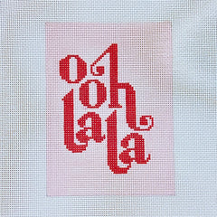 Stitch Style Sirsee Ooh La La Pink Needlepoint Canvas