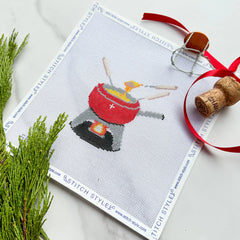 Stitch Style Alli Eagan Designs Swiss Fondue Needlepoint Canvas