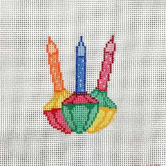 Stitching with Stacey Vintage Bubble Lights Needlepoint Canvas