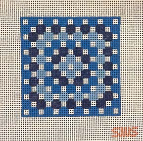 Stitching with Stacey Crochet Granny Square Needlepoint Canvas - Navy
