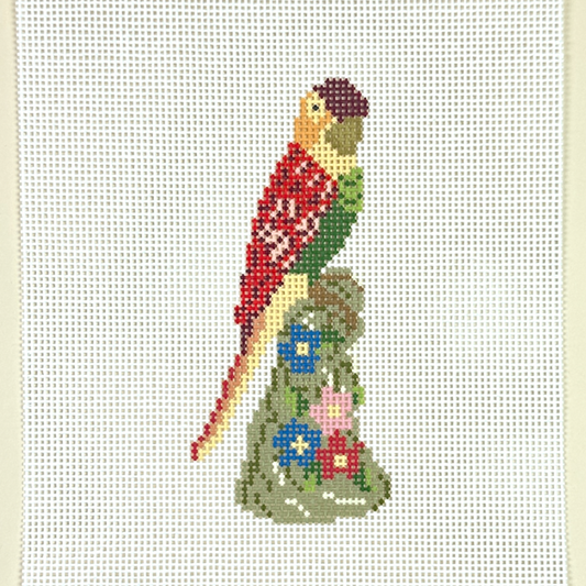 Stitching with Stacey Red Bird Needlepoint Canvas