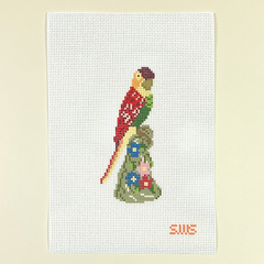 Stitching with Stacey Red Bird Needlepoint Canvas